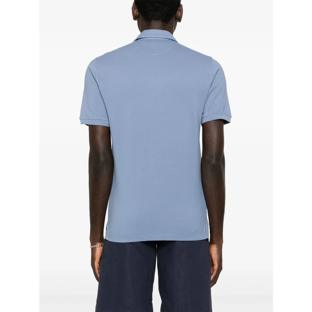 Fedeli Klassieke Katoenen Poloshirt Blue Heren