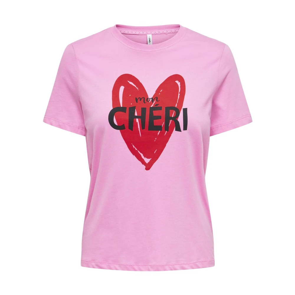 Only Valentine Box T-Shirt Collectie Pink Dames