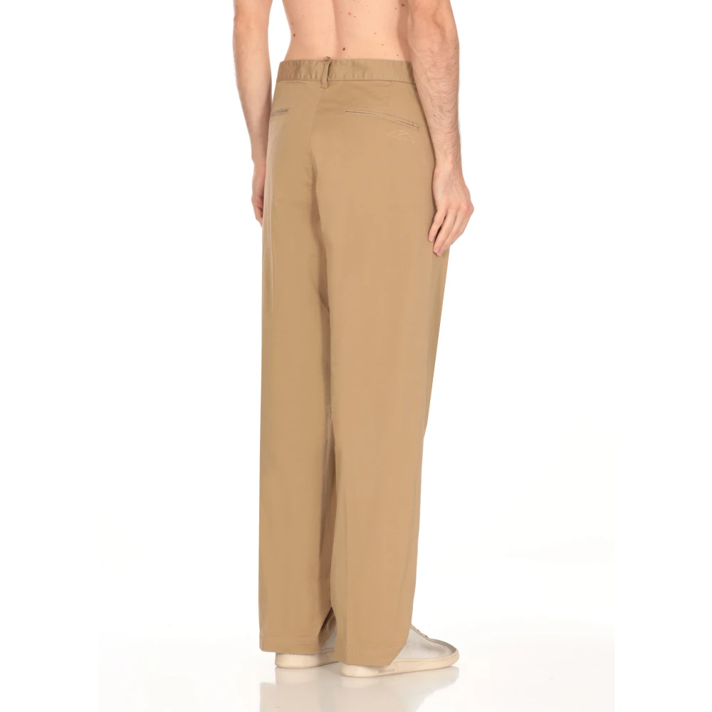 Dsquared2 Beige Katoenen Broek met Voorknoppen Beige Heren