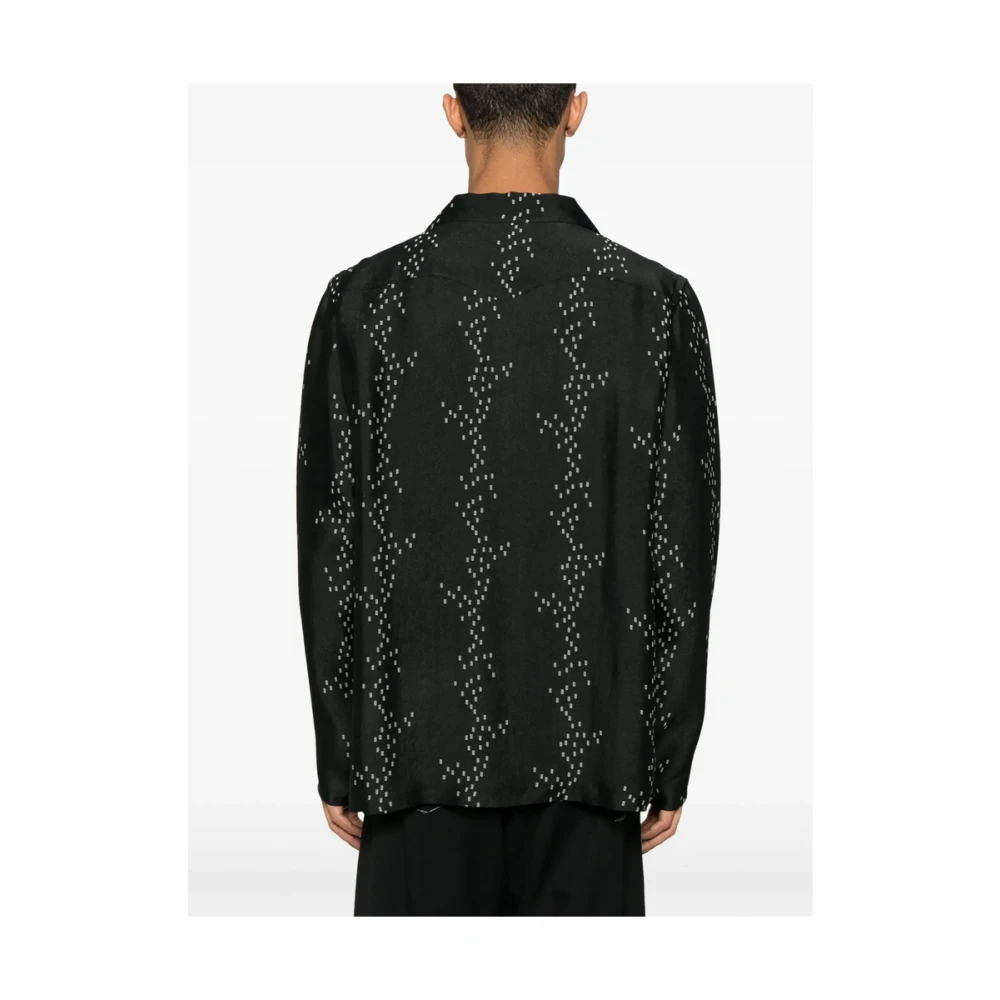 Needles Zwarte Blouse met Puntige Kraag Black Heren