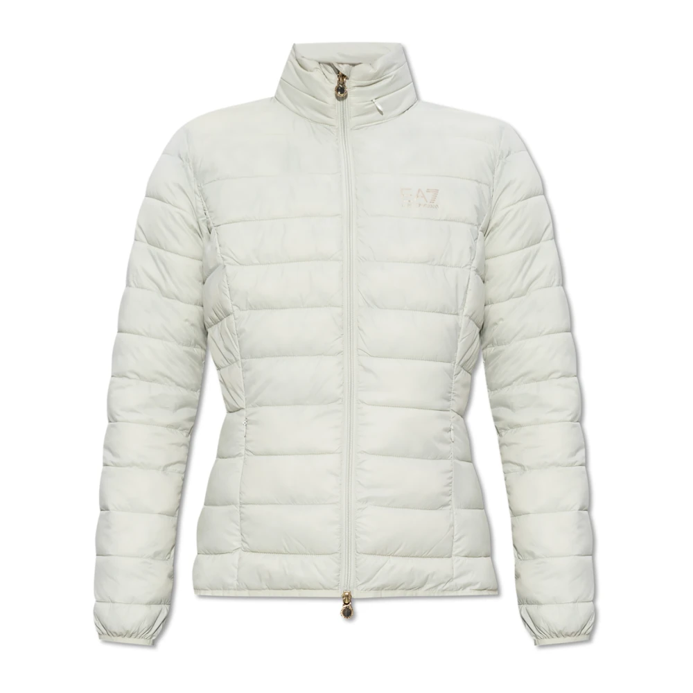 Emporio Armani EA7 Gewatteerde jas uit de collectie White Dames