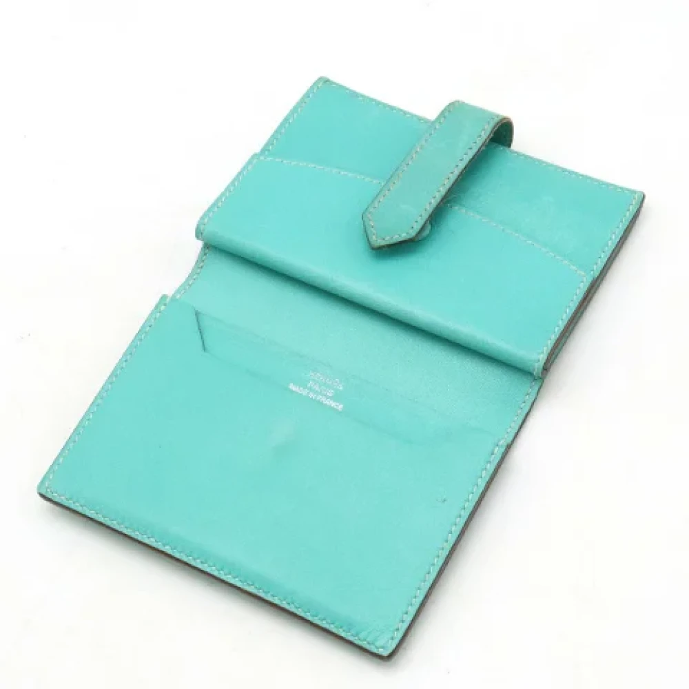 Hermès Vintage Pre-owned Leather wallets Green Dames