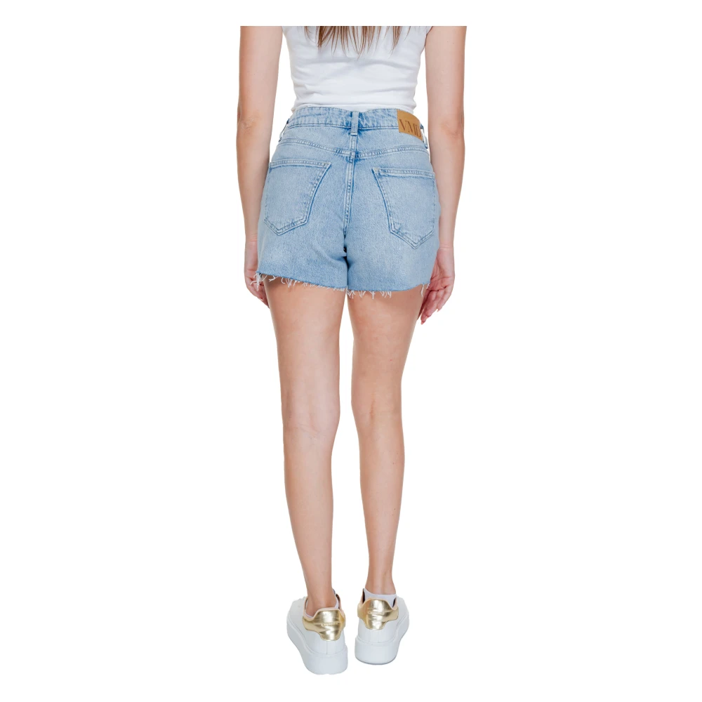 Vero Moda Blauwe Katoenen Shorts met Ritssluiting Blue Dames