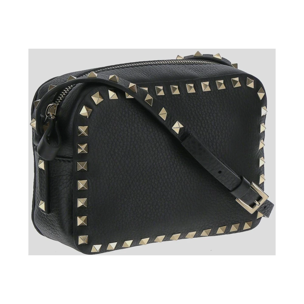 Valentino Garavani Studded Leren Crossbody Tas Black Dames