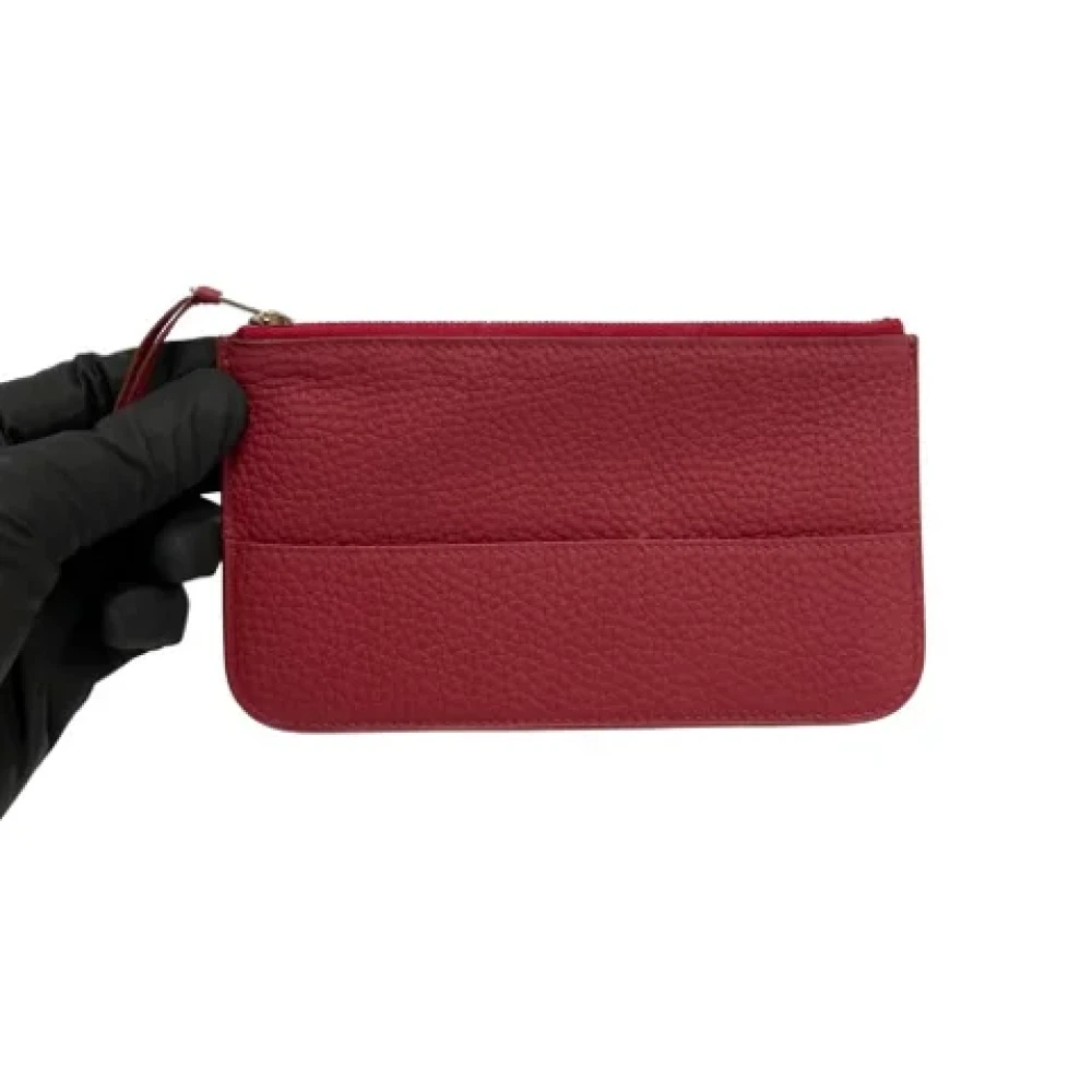 Hermès Vintage Pre-owned Leather wallets Red Dames