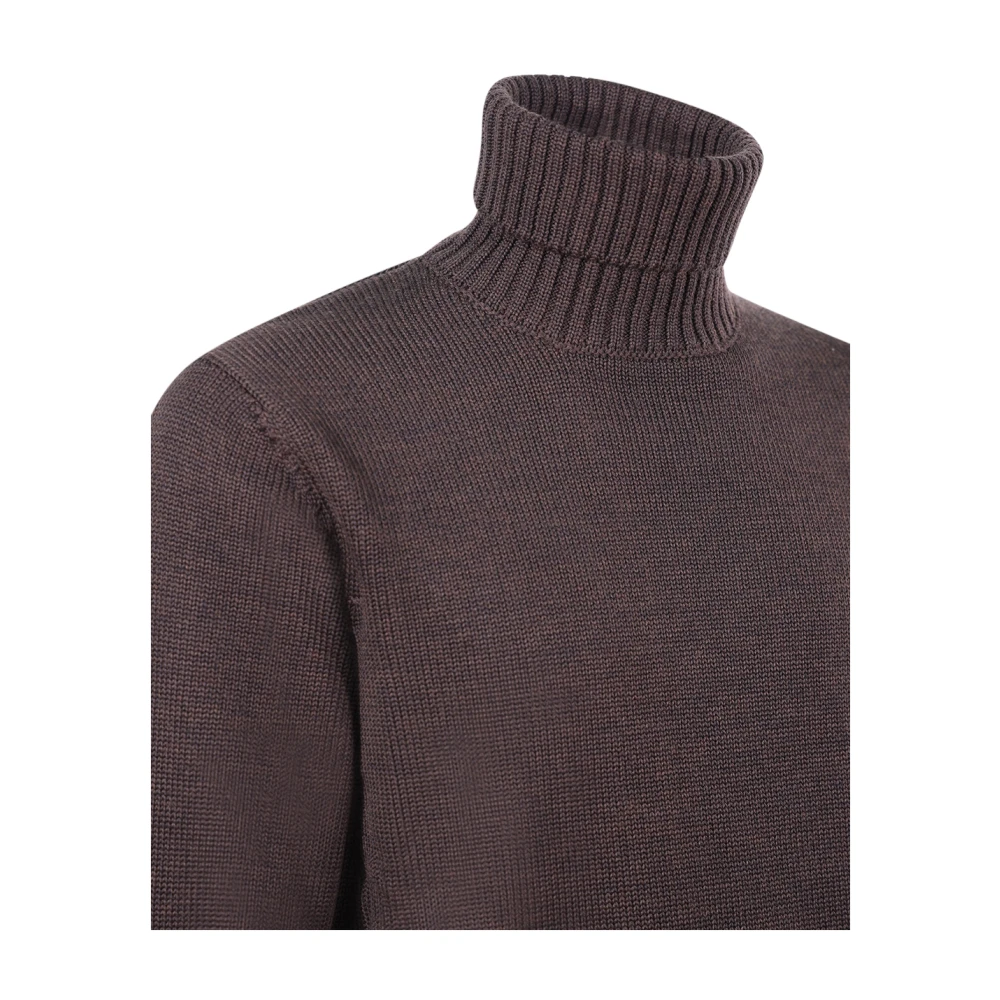 Zanone Donkerbruine Merinowollen Coltrui Brown Heren