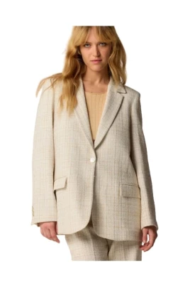Elegant Halvlång Rak Jacka