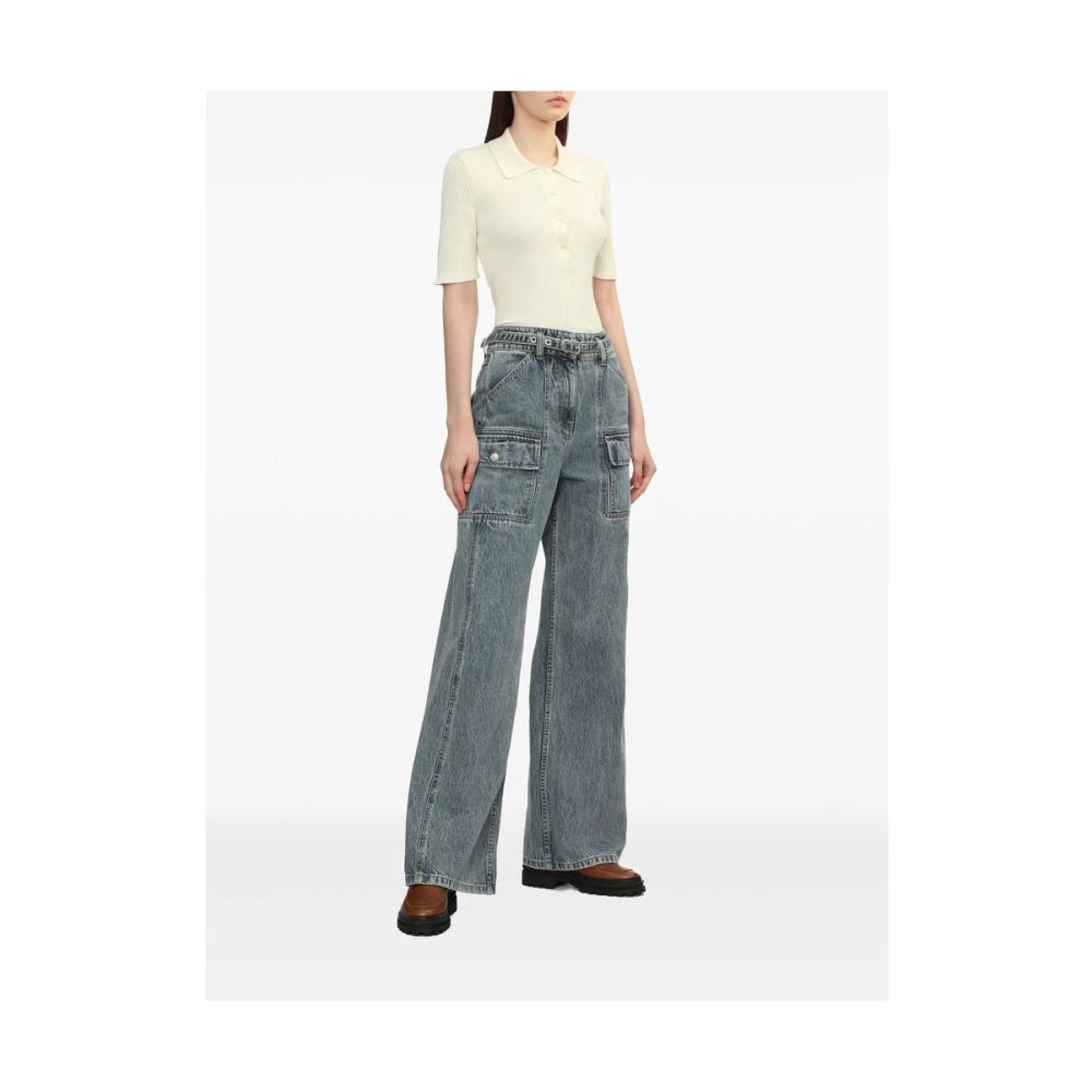 A.p.c. Witte Polo Kraag Sweater White Dames