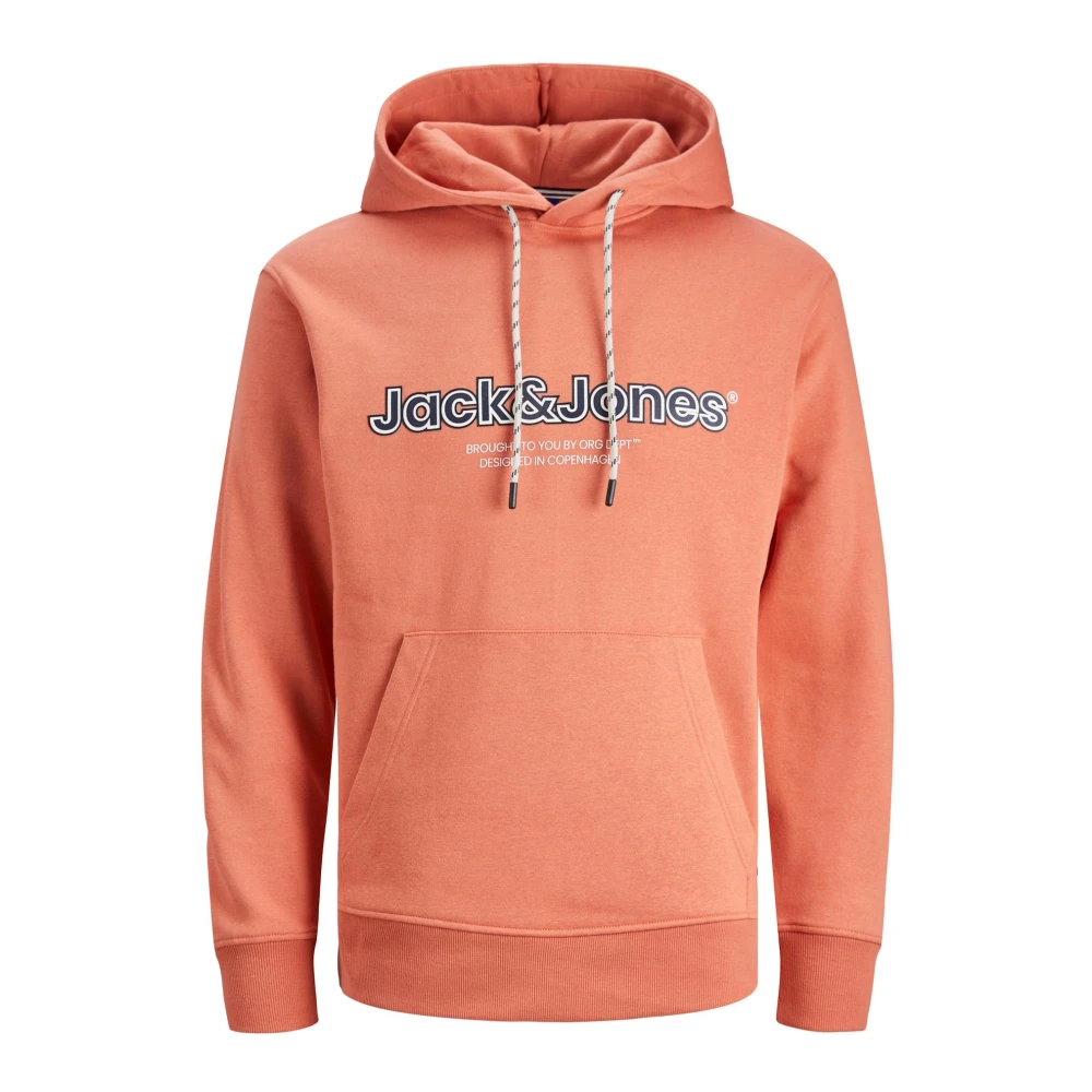 Jack & jones Basis hoodie met pigmentprint Orange Heren