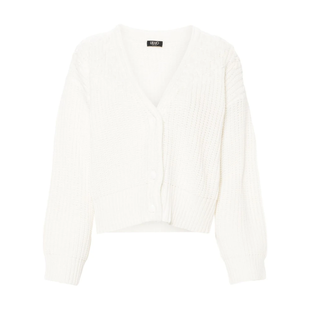 Liu Jo Bloemen Gebreide Trui met Strass White Dames