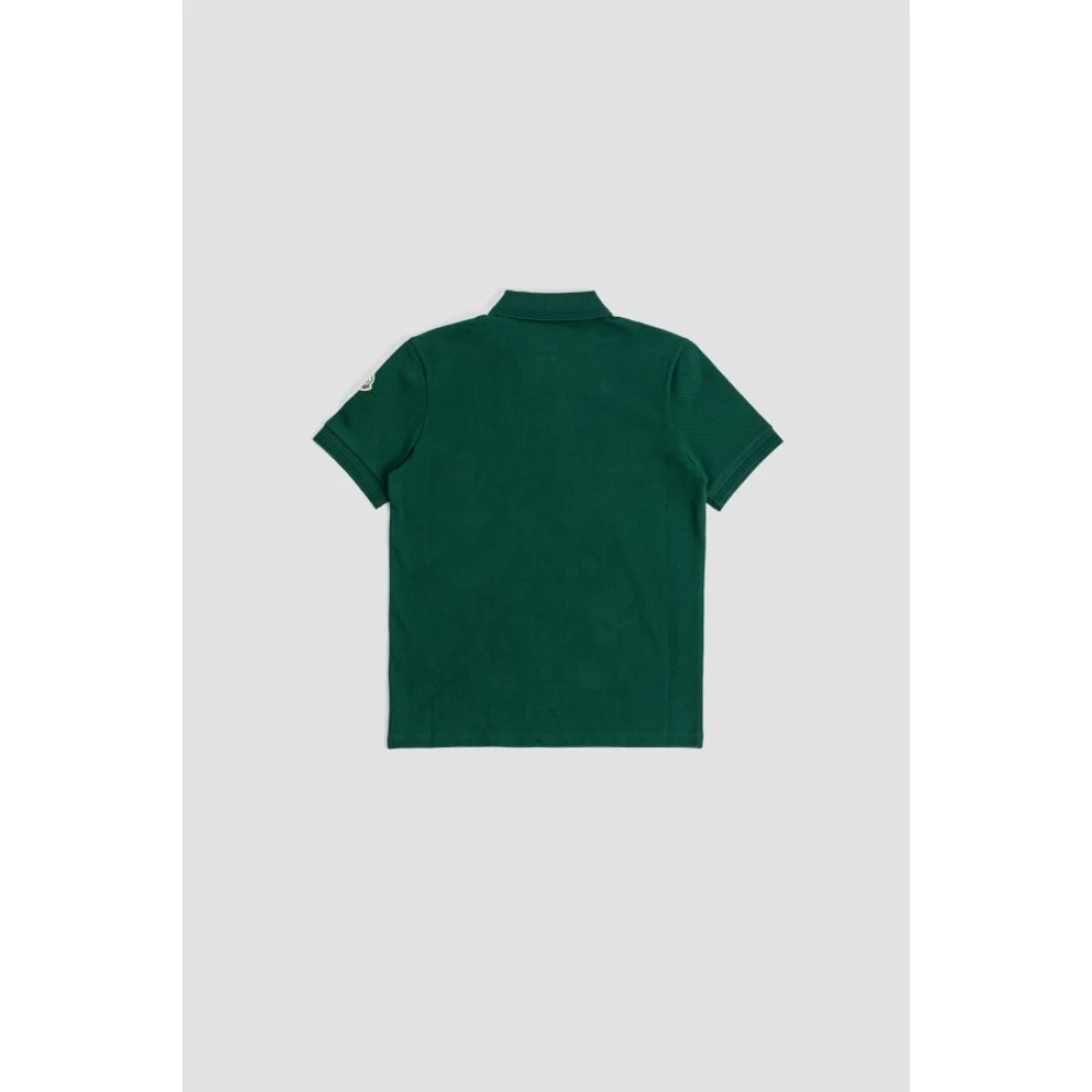Moncler Smaragdgroene Half-Zip Poloshirt Green Heren