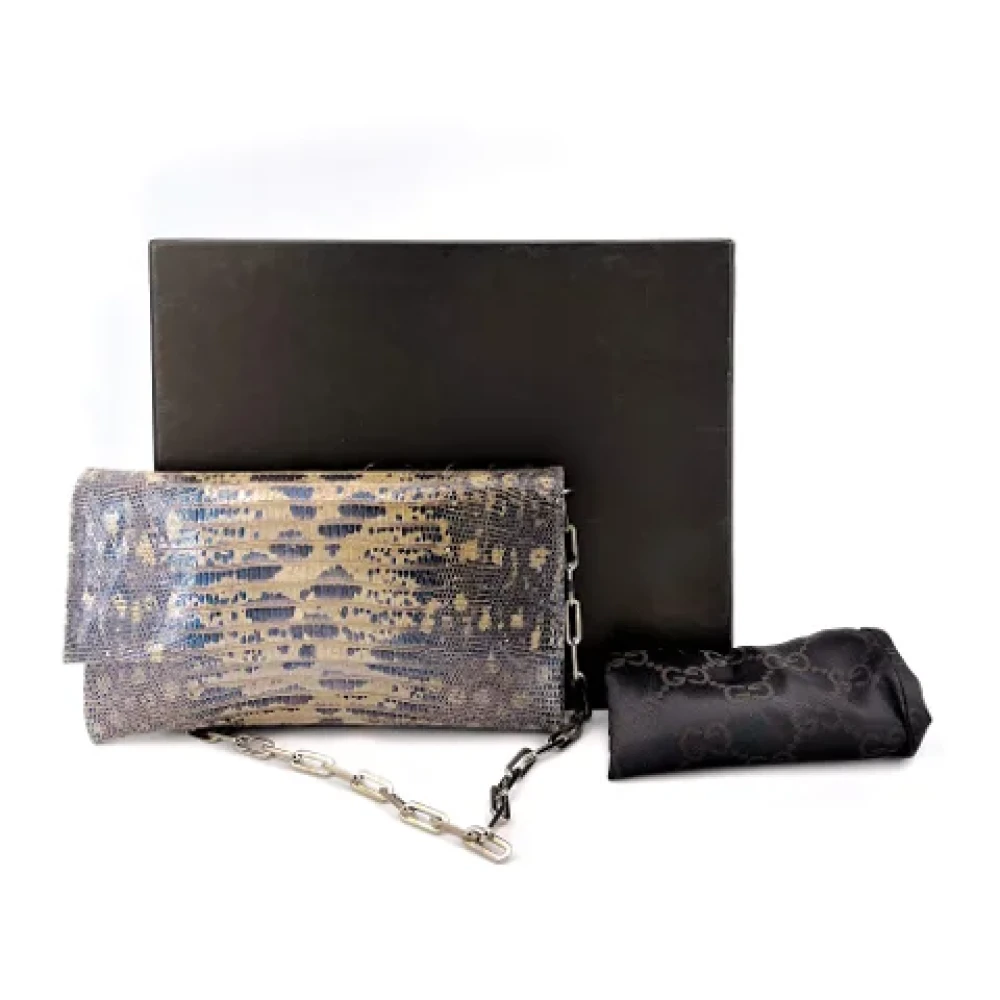 Gucci Vintage Tweedehands Bruine Gucci Leren Tas Brown Dames
