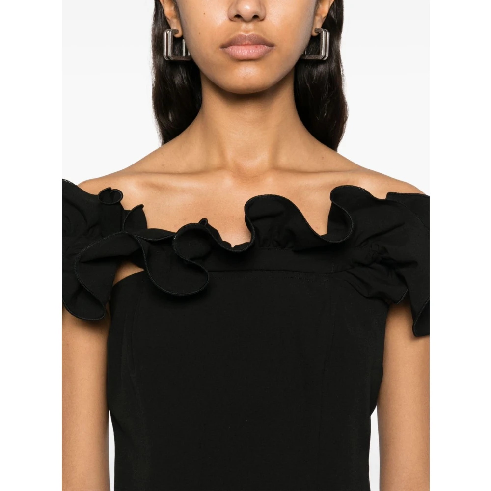Rotate Birger Christensen Zwarte Rotate Jurk Collectie Black Dames