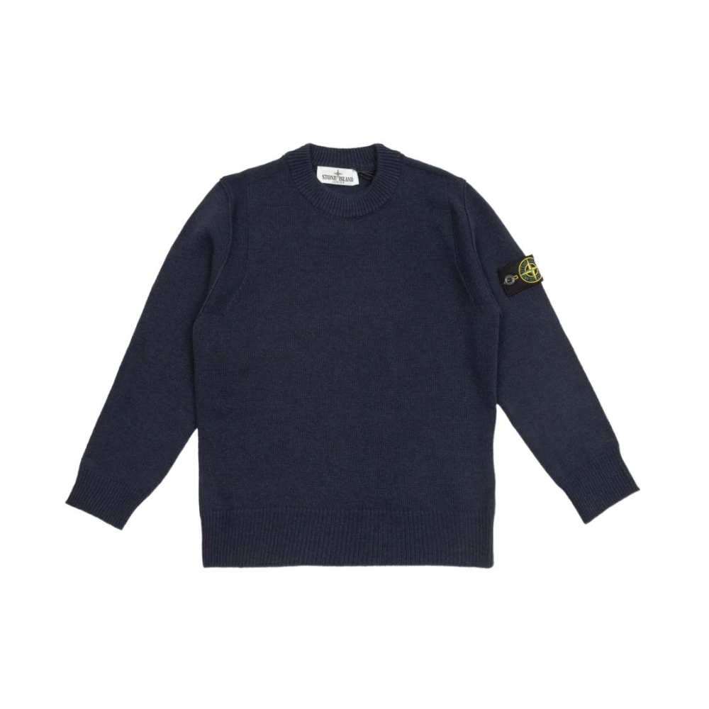 Stone Island Blue Kids Knitwear, Unisex, 8 Y, Kids Jumpers
