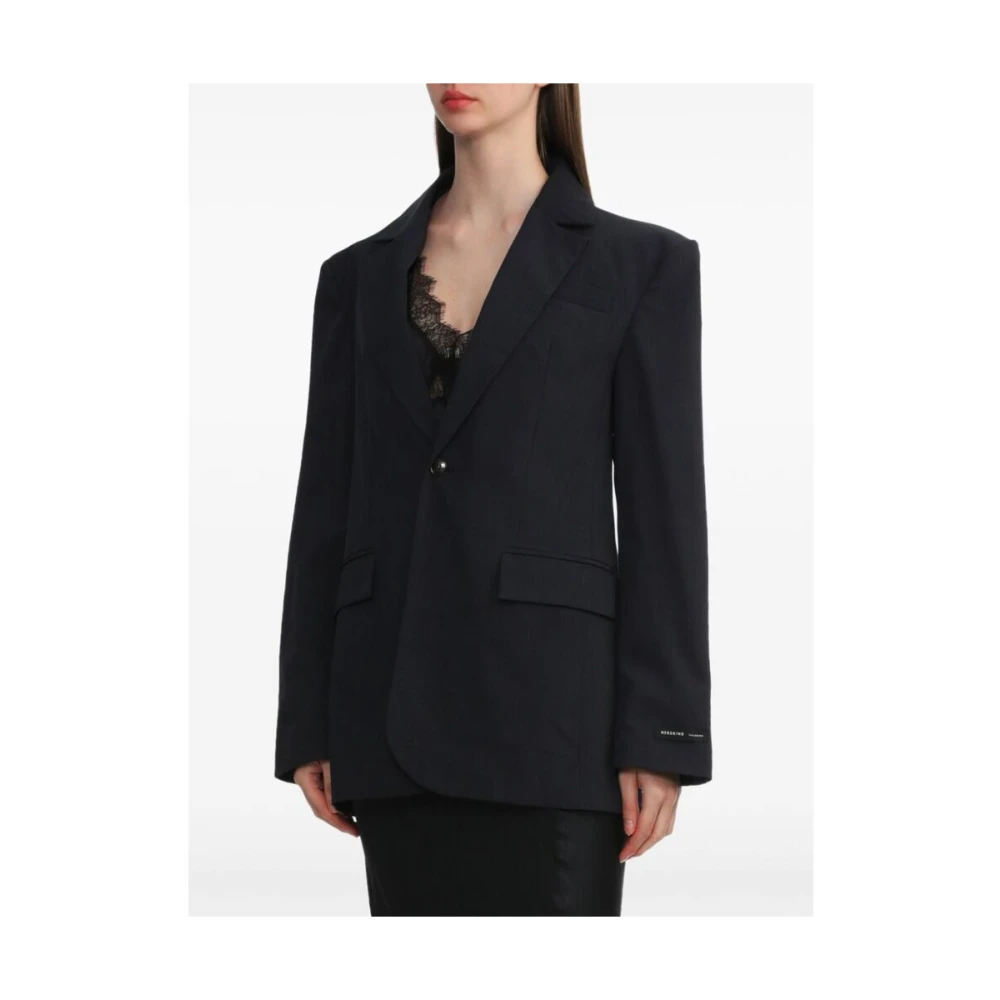Birgitte Herskind Navy Blue Polyester Blend Jacket Blue Dames