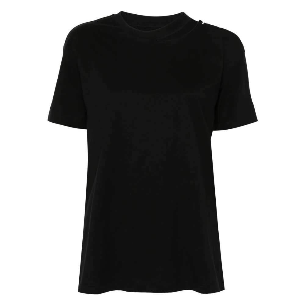 MM6 Maison Margiela Katoenen T-shirt Black Dames