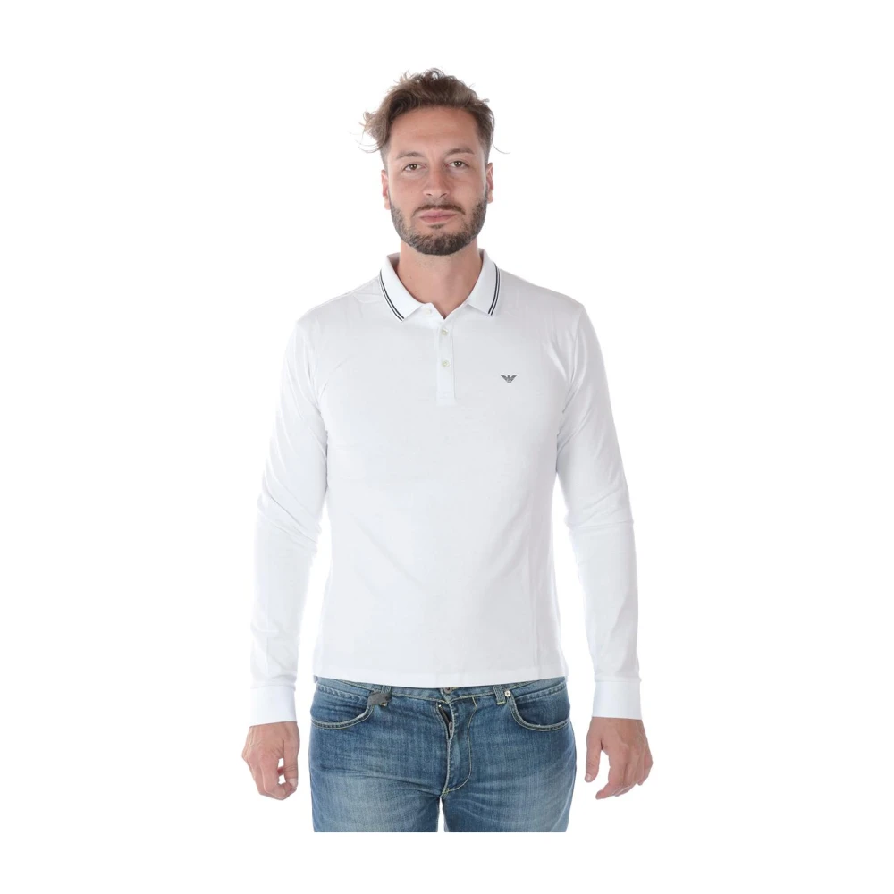 Emporio Armani Polo Shirts White, Herr