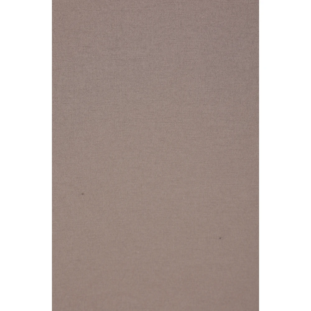 BRUNELLO CUCINELLI Bruine Katoenen T-shirt met Witte Rand Beige Heren