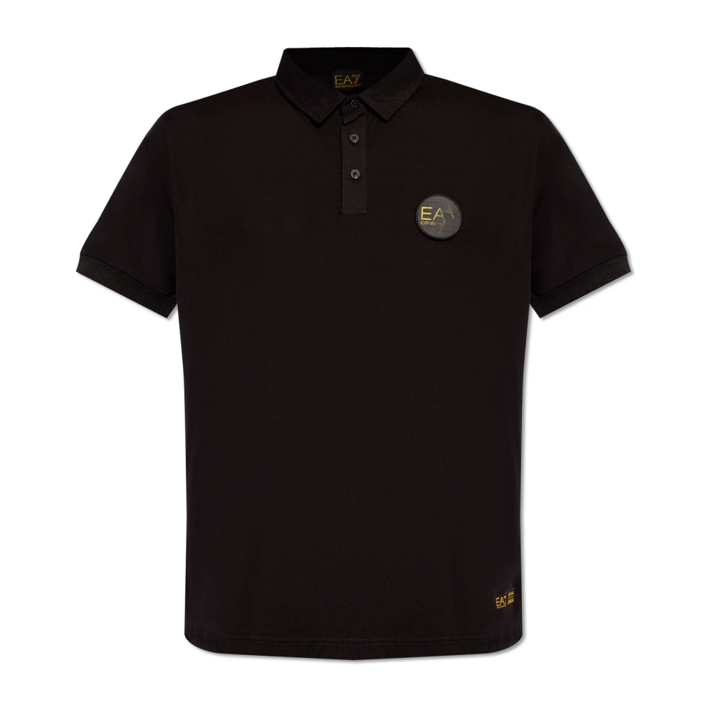 Emporio Armani EA7 Polo shirt met logo Black Heren