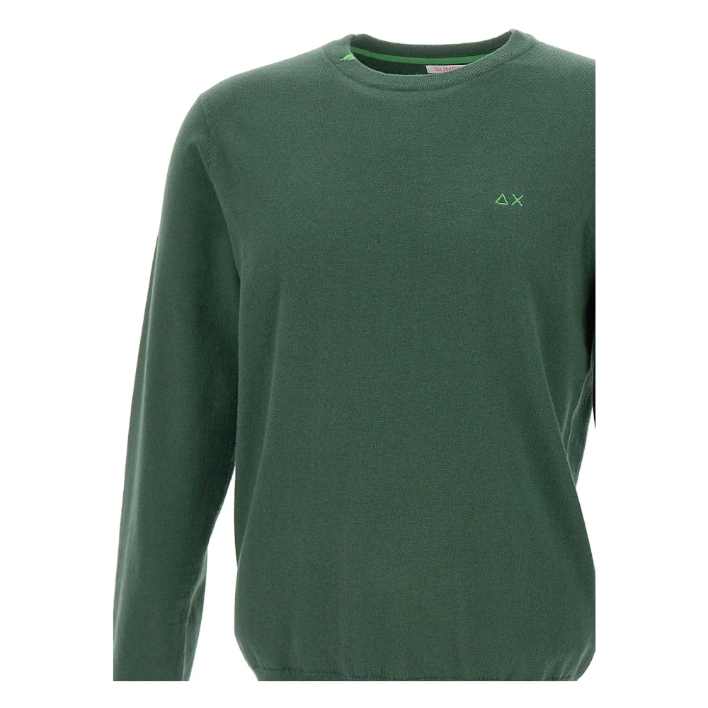 Sun68 Bosgroene Crew Neck Sweater Green Heren