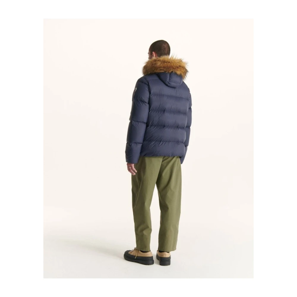 Jott Prestige 2.0 Winterjas Met Capuchon Patch Logo Blue Heren