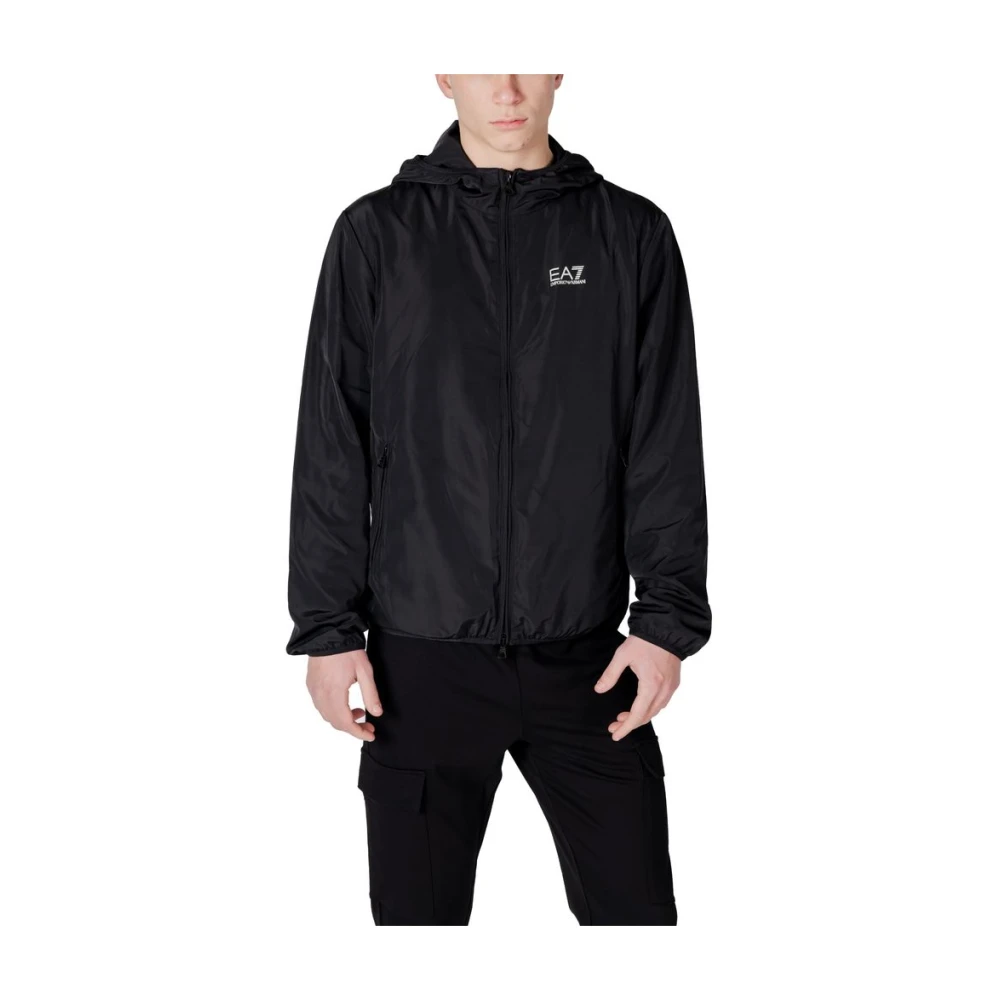 Emporio Armani Ea7 Men's Black Polyester Spring/Summer Jacket Collection