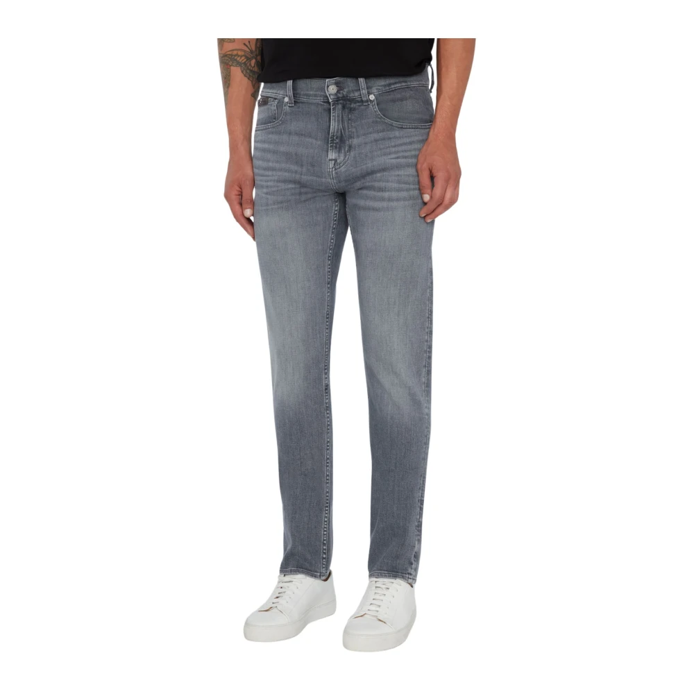 7 For All Mankind Slim Fit Jeans Donkerblauw Gray Heren