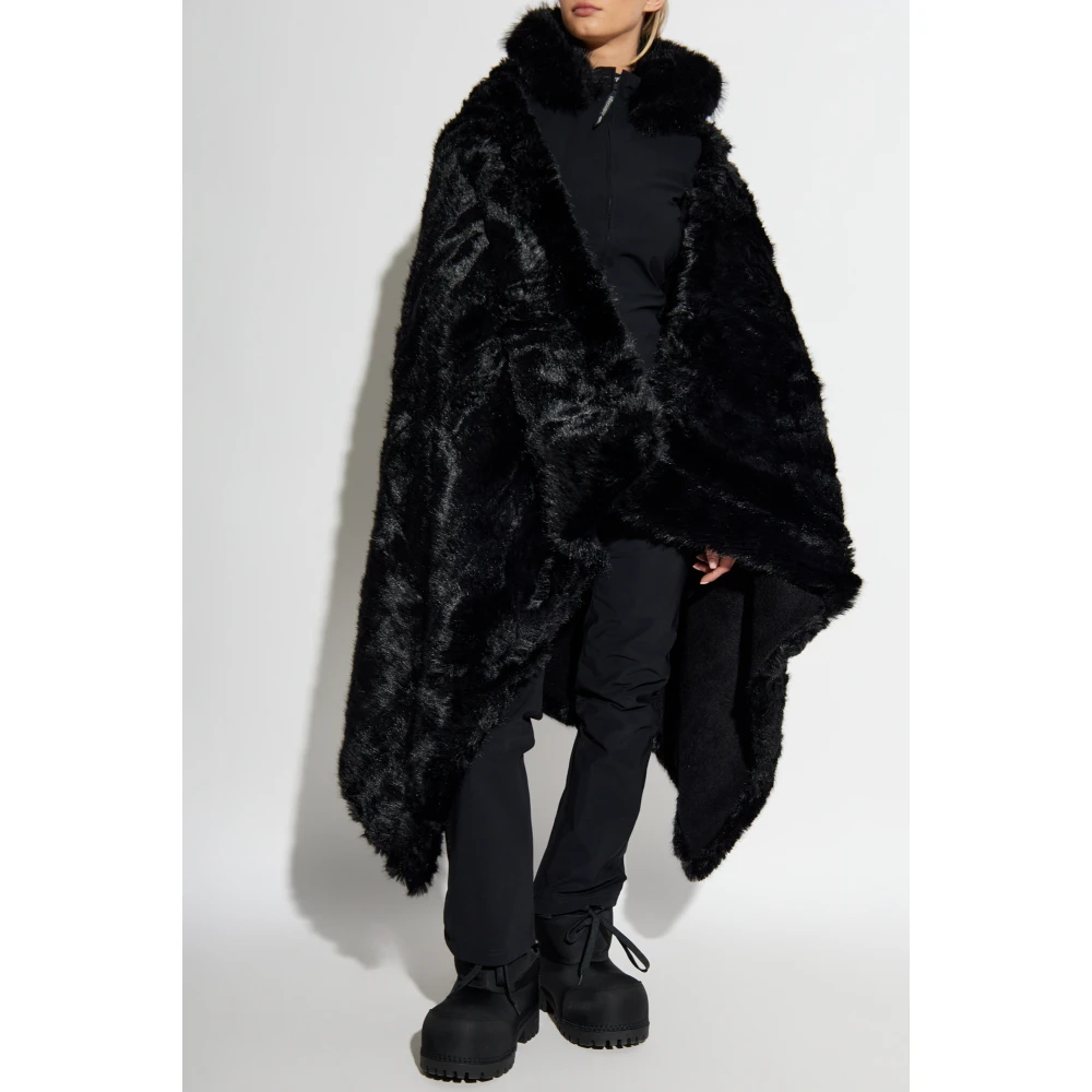 Balenciaga Faux Fur Cape Black Dames