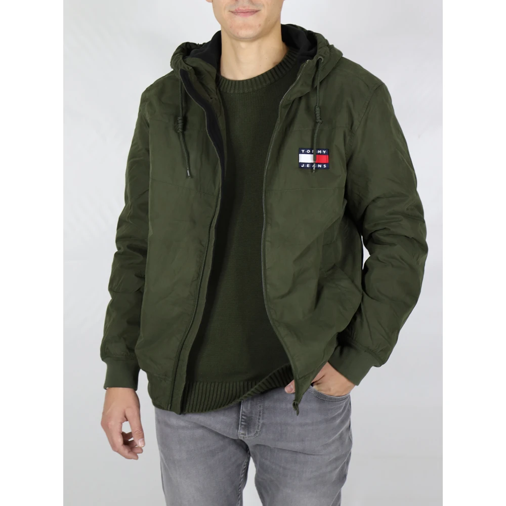Tommy Hilfiger Groene Shell Jas met Capuchon Green Heren