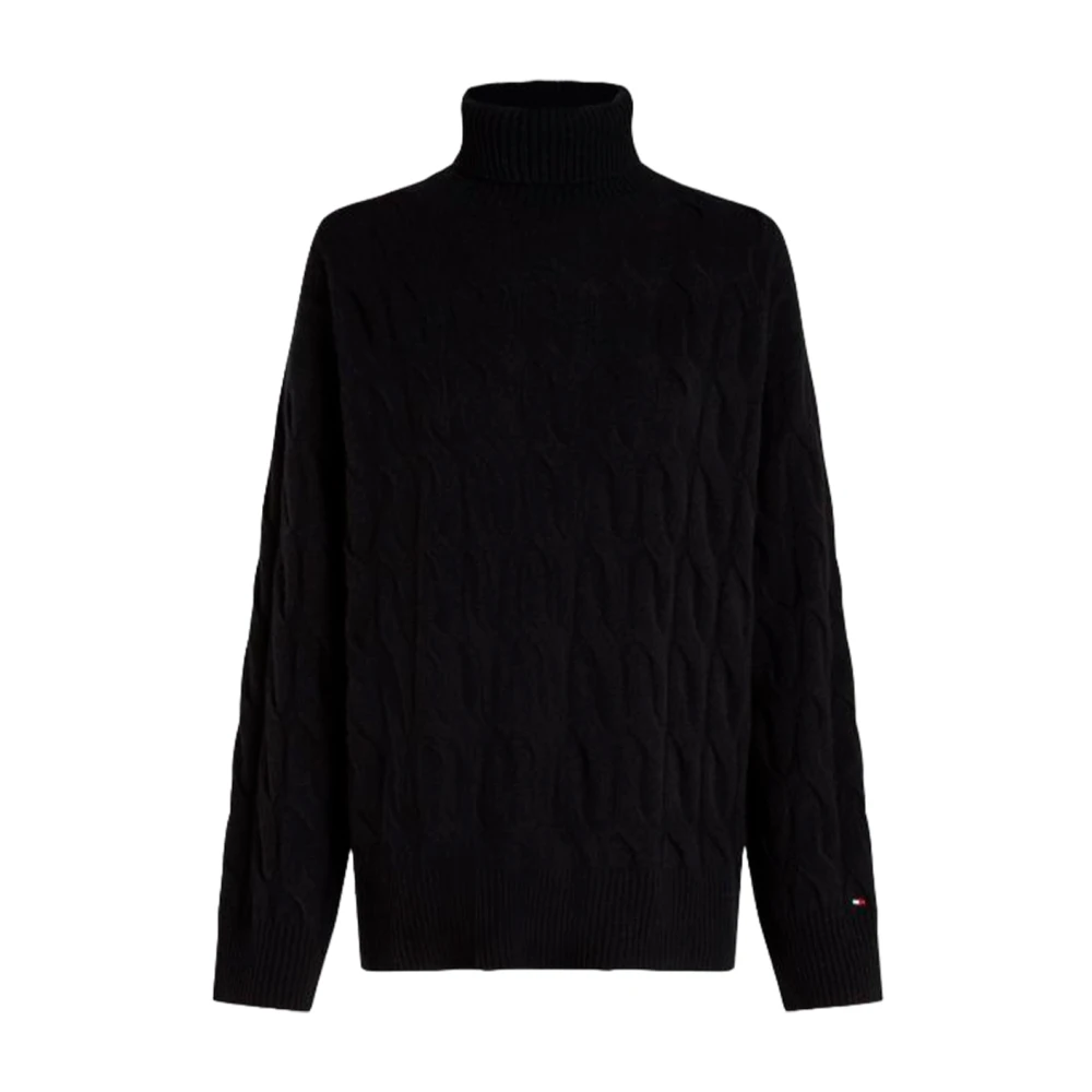 Tommy Hilfiger Hoogwaardige coltrui Black Dames