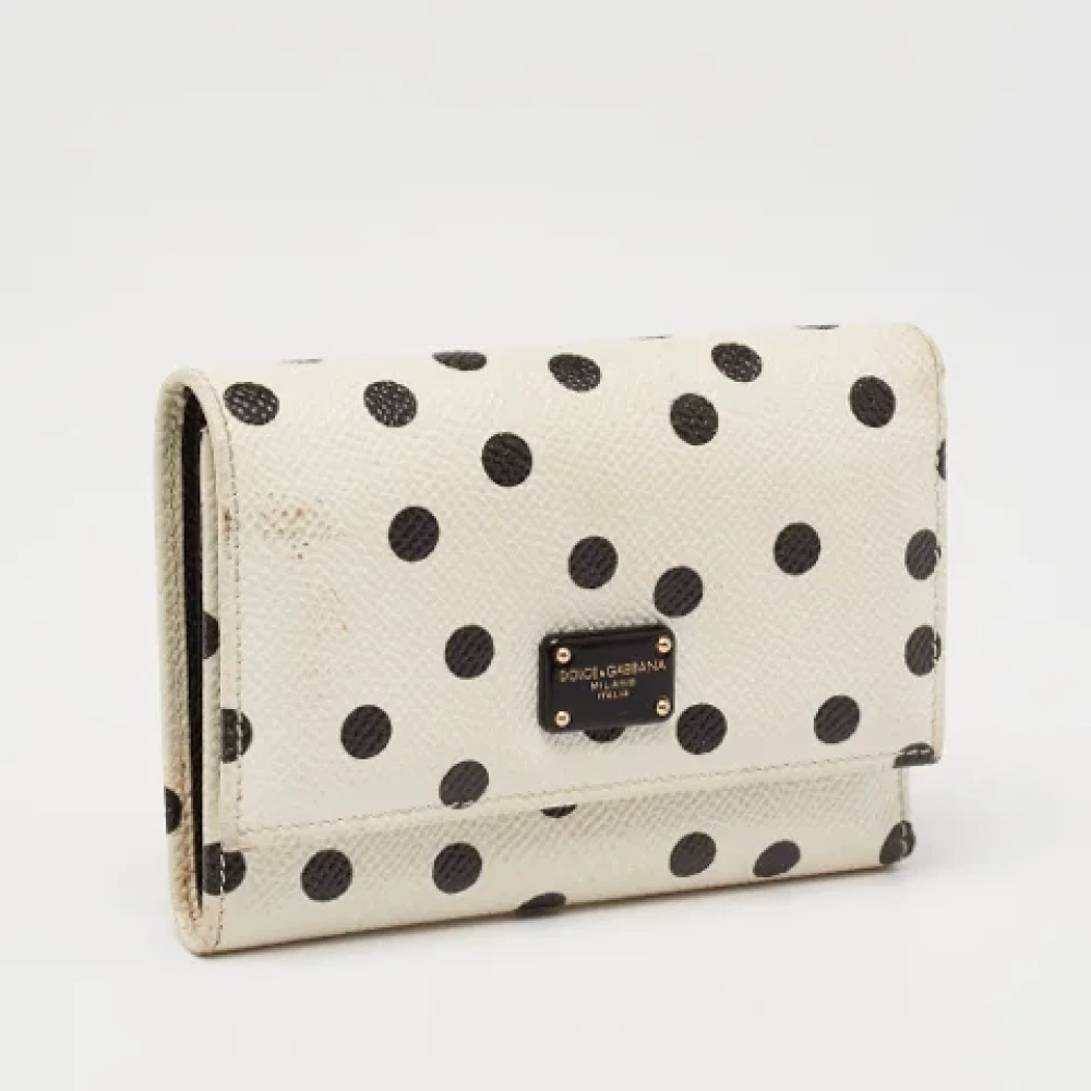 Dolce & Gabbana Pre-owned Leather wallets White Dames