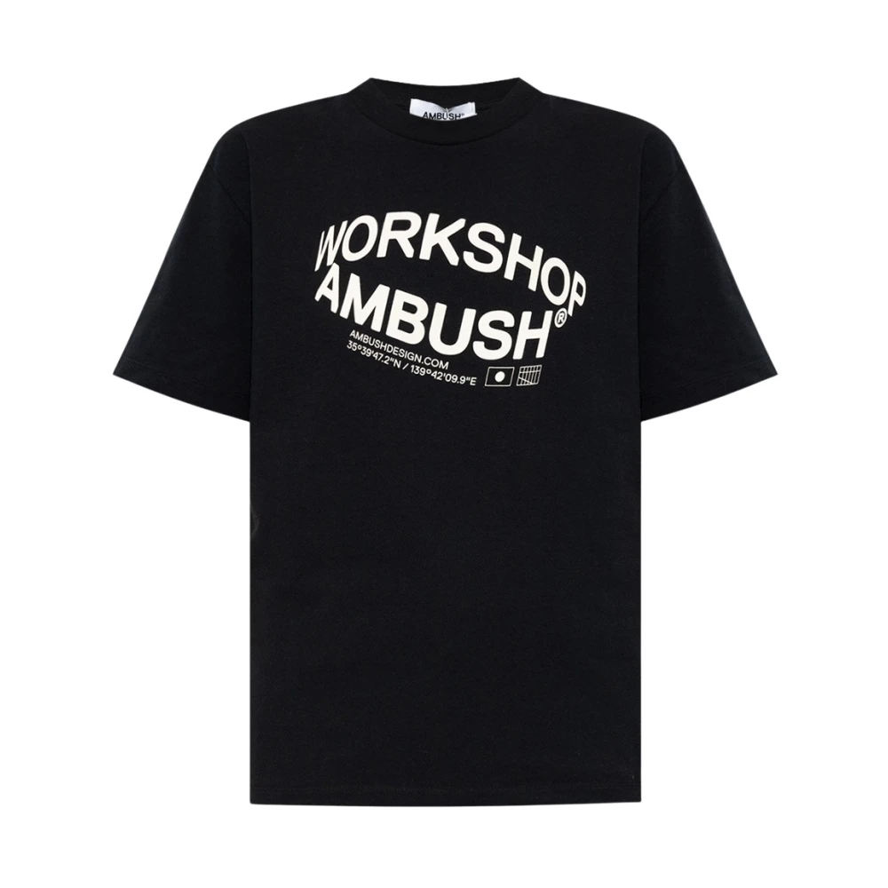 Ambush Women's Cream Logo Print T-Shirt