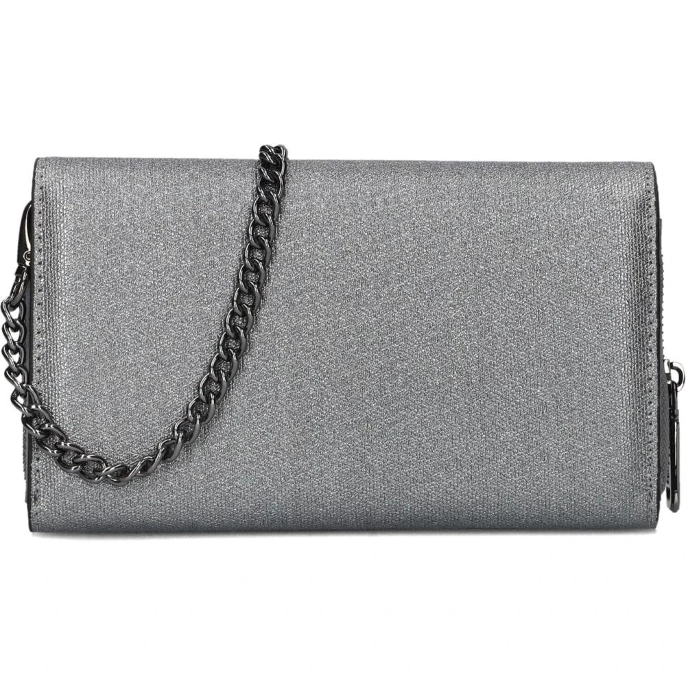 Valentino Zilveren Pochette Portemonnee Stijlvol Accessoire Gray Dames