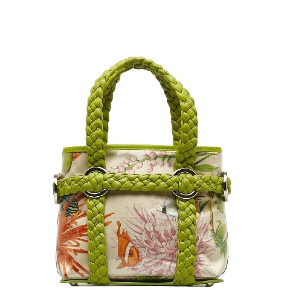 Salvatore Ferragamo Pre-owned Fabric handbags Green Dames