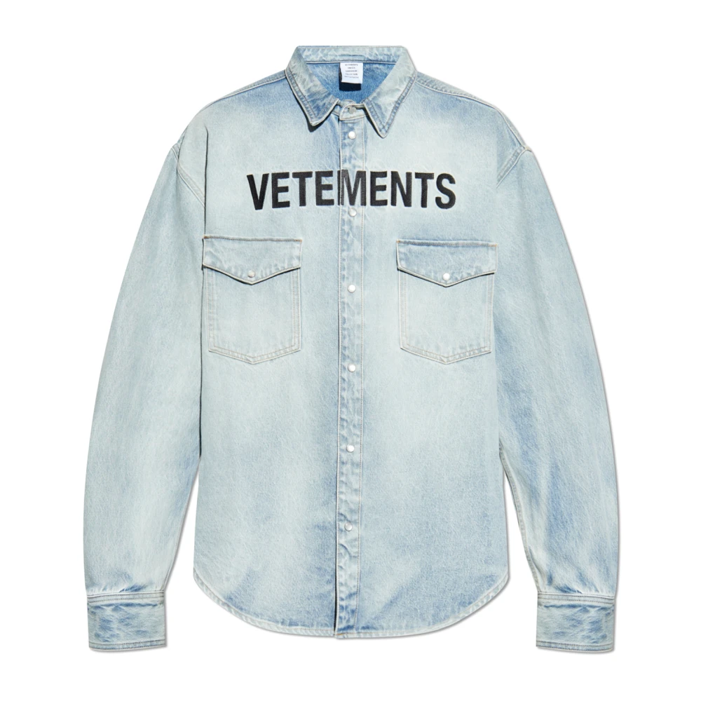 Vetements Logo shirt Blue Heren
