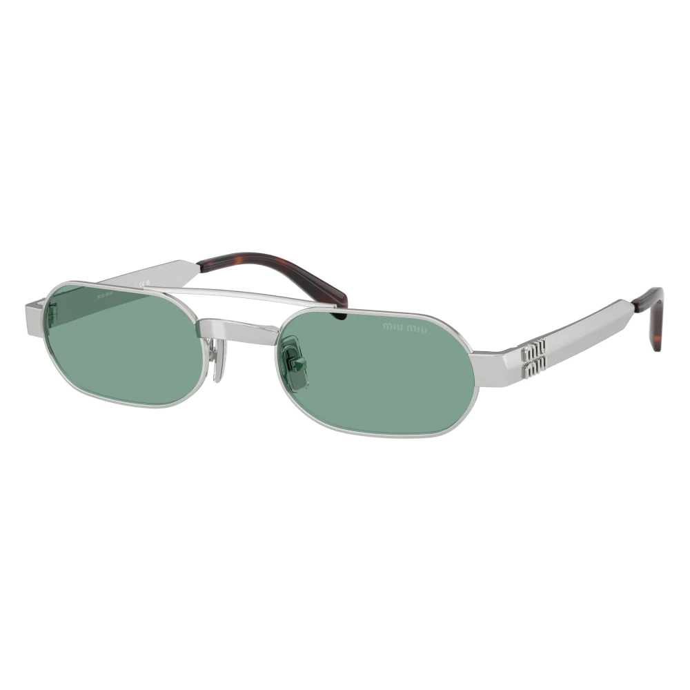 Miu Miu Gray Sunglasses, Unisex, 52 Mm, Oval Sunglasses