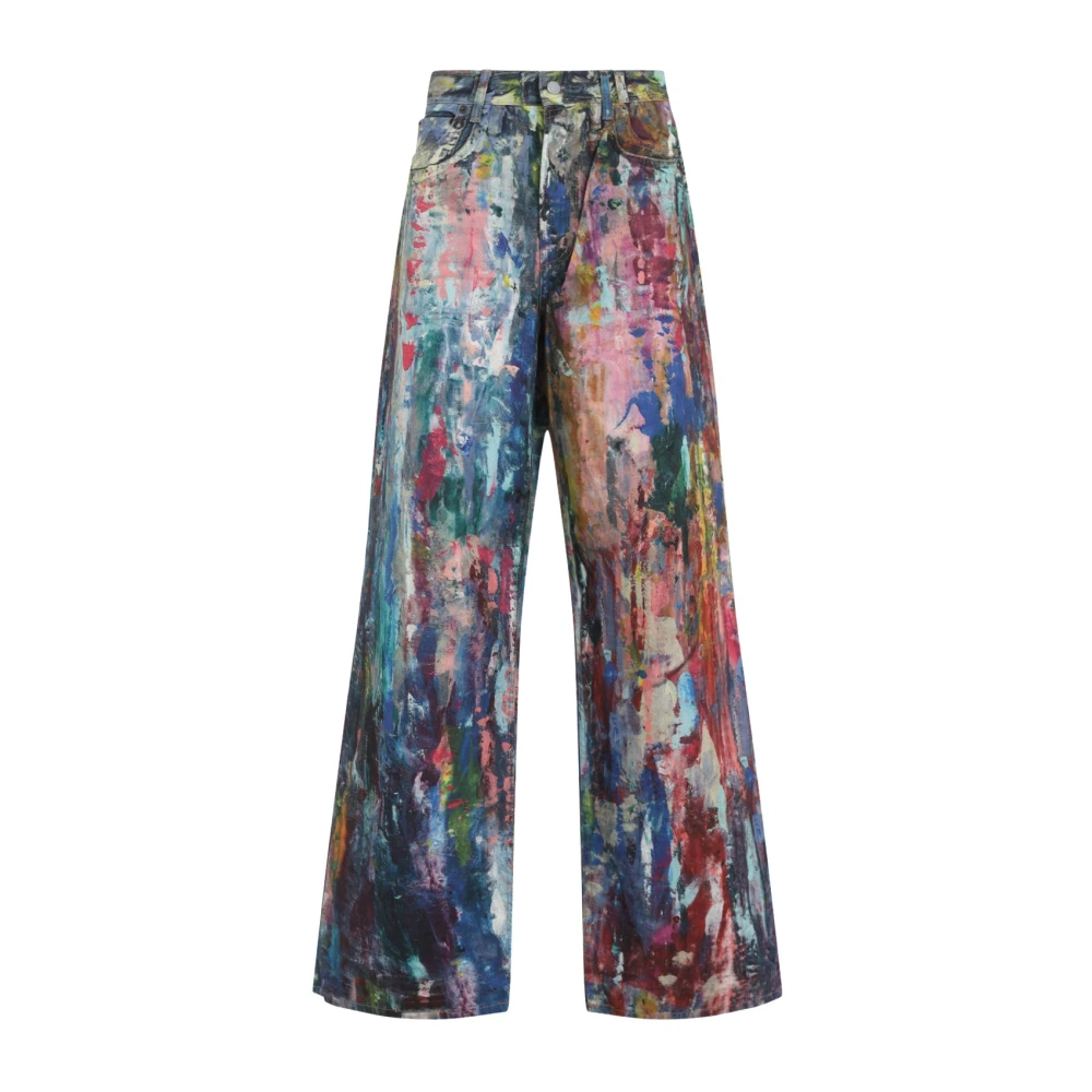 Acne Studios Blauwe Multi Broek voor Mannen Multicolor Dames