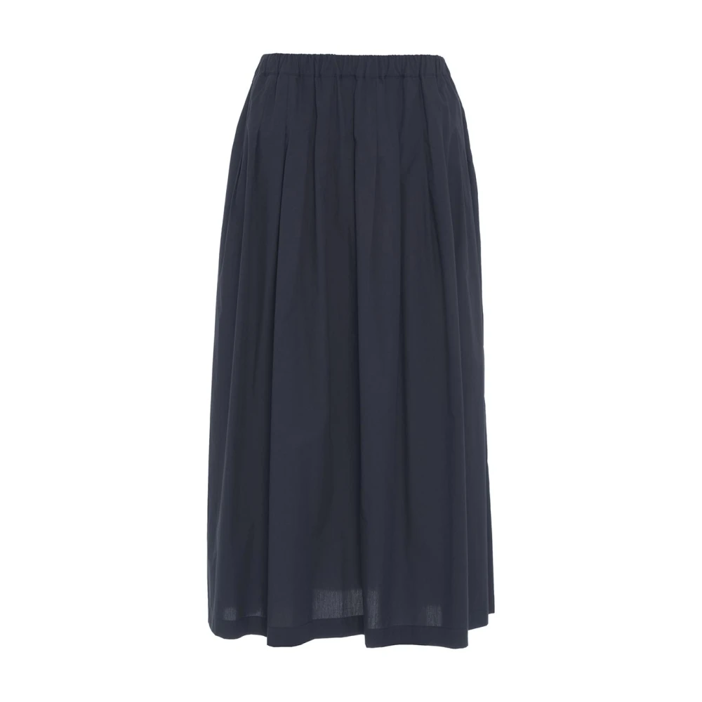 Ottod'Ame Blauwe Geplooide Midi Rok Blue Dames
