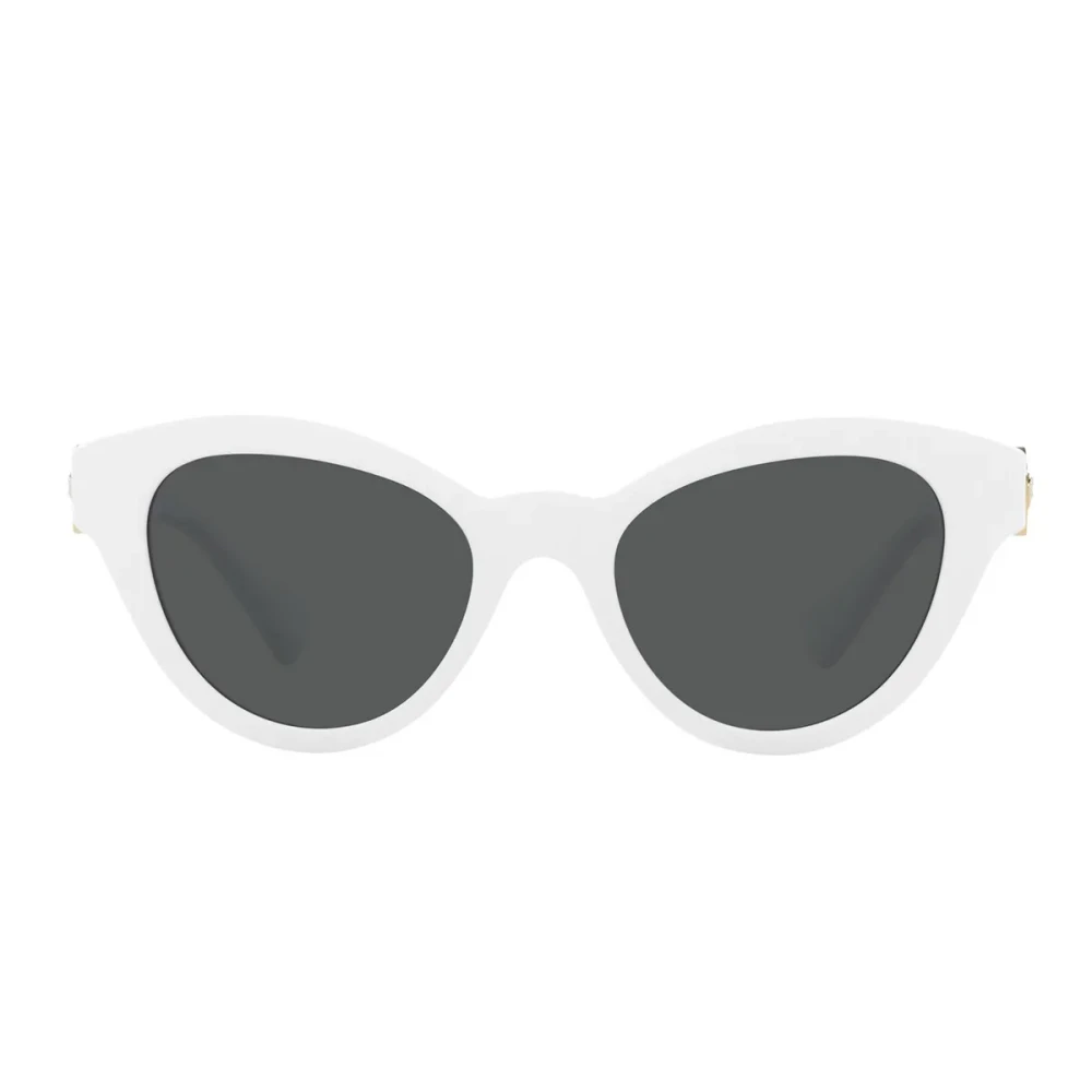 Versace Unisex White Sunglasses,, Butterfly Style Sunglasses With Medusa Logo Medium