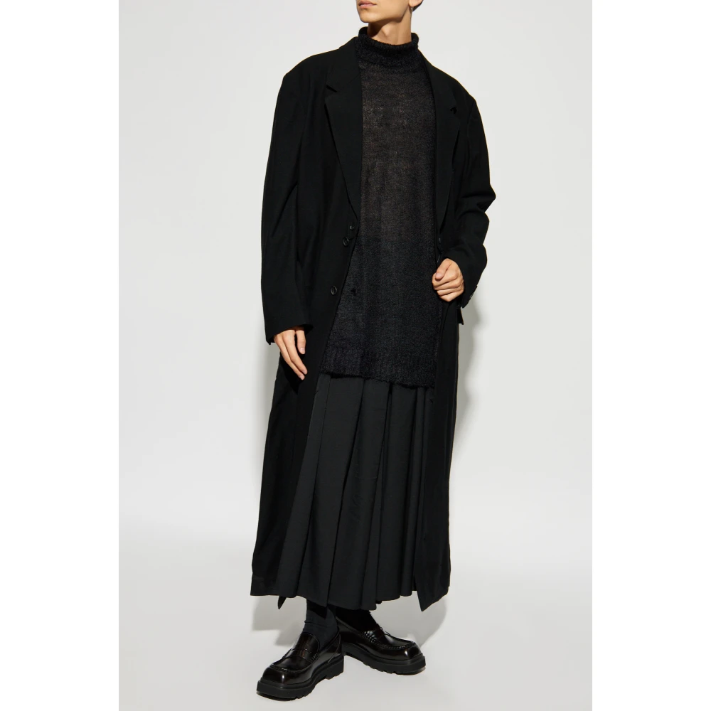 Y-3 Wollen jas Black Heren