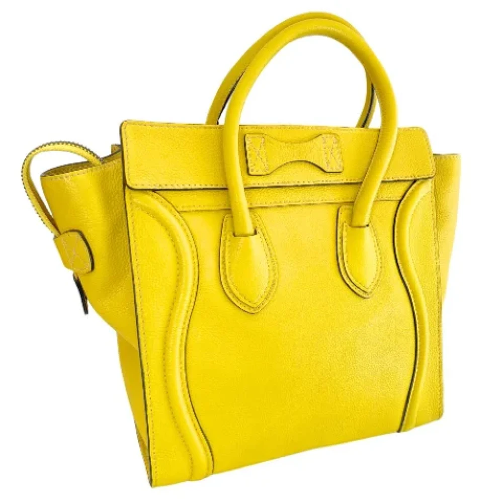 Celine Vintage Pre-owned Leather celine-bags Yellow Dames