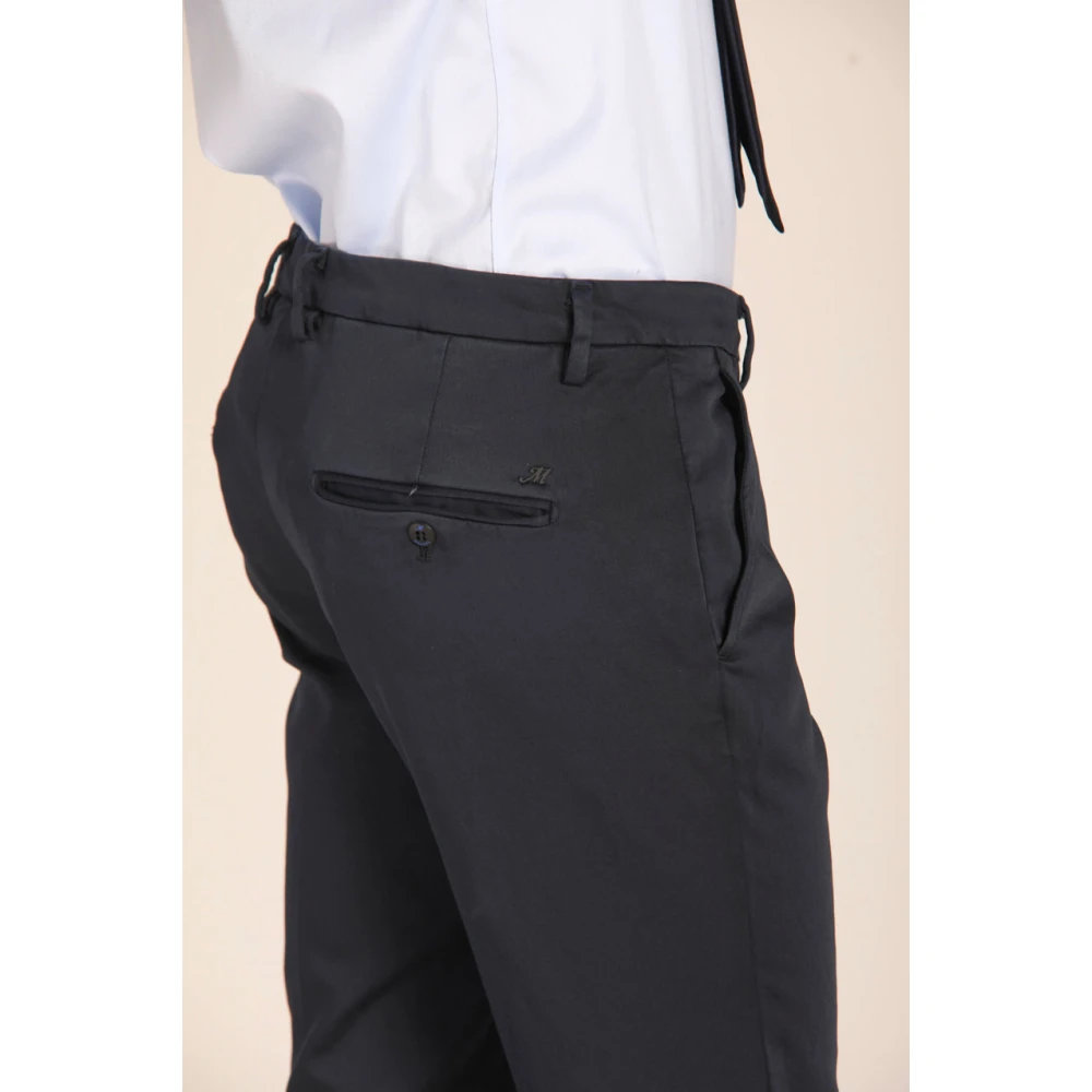 Mason's Slim Fit Reis Chino's Navy Blauw Blue Heren