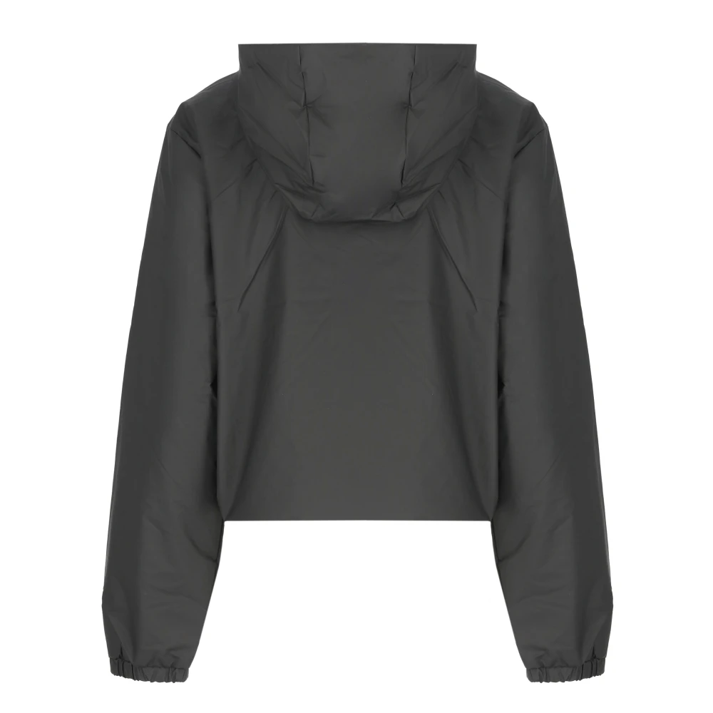 Rains Zwarte regenjas met capuchon en zakken Black Dames