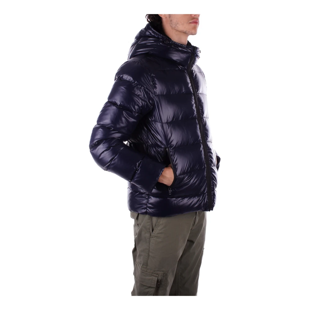 Fay Blauwe Hoodie Dubbele Rits Zakken Blue Heren