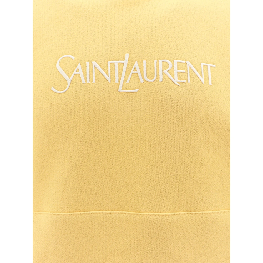 Saint Laurent Biologic Cotton Oversize Sweatshirt Yellow Dames