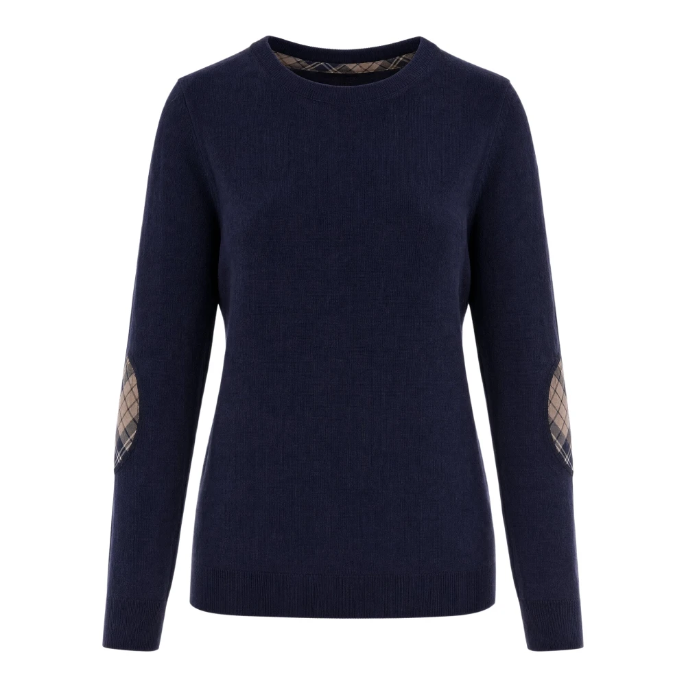 Barbour , Round-Neck Knitwear, Female, Blue, L, Pendle Crew