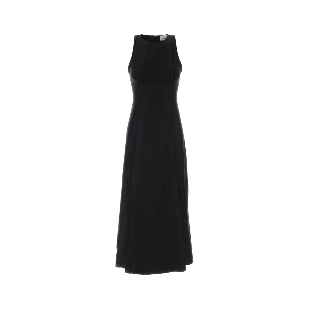 Loulou Studio Women's Black Gowns, L, Iraka Silk Twill Midi Dress