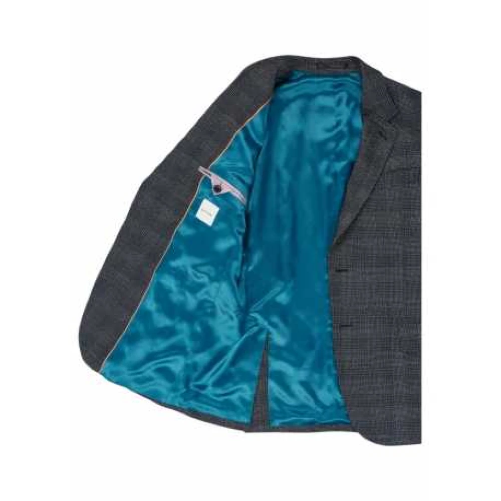 Paul Smith Bruin Blauw Wit Geruit Blazer Blue Heren