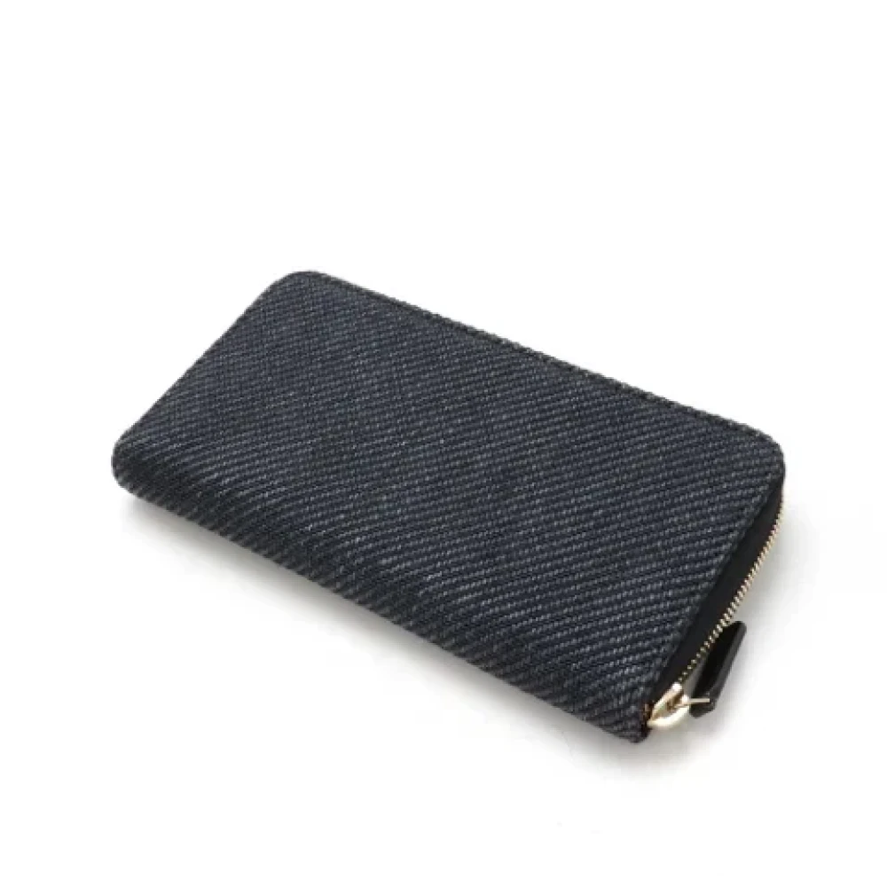 Chanel Vintage Pre-owned Canvas wallets Black Dames