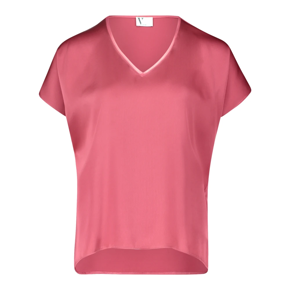 Vera Mont Satin V-hals Blouse Pink Dames